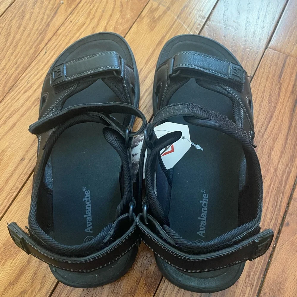 Avalanche Men's Sport II 85883 Outdoor Sandals Black Velcro‎ Strap Size 7.5